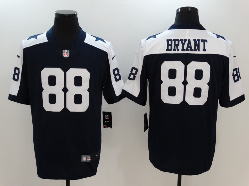 Men's  Dallas Cowboys #88 Dez Bryant 2017 Vapor Untouchable Limited Navy Blue Throwback Alternate NFL Jersey