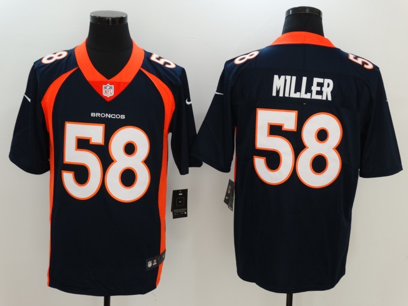 Men's  Denver Broncos #58 Von Miller Blue 2017 Vapor Untouchable Limited Stitched Jersey