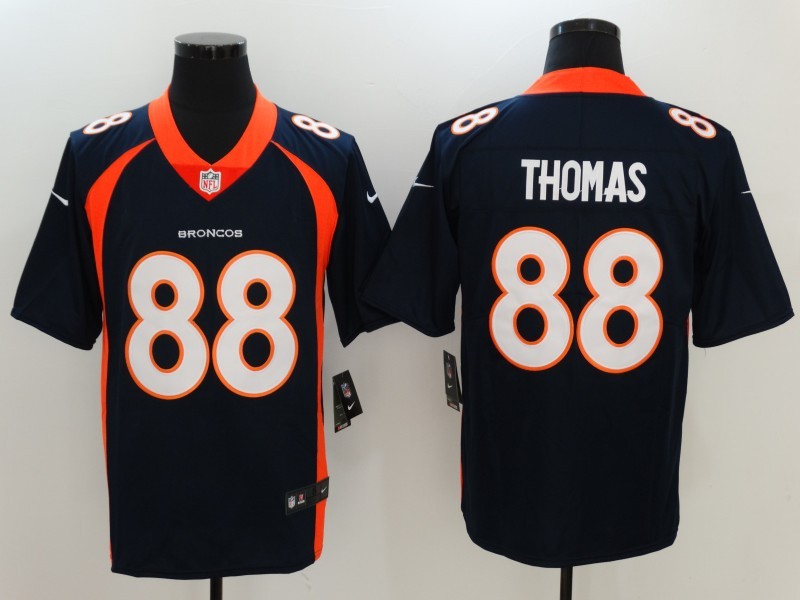 Men's  Denver Broncos #88 Demaryius Thomas Blue 2017 Vapor Untouchable Limited Stitched Jersey