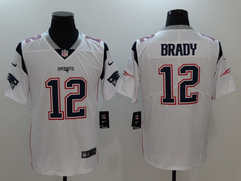 Men's  England Patriots #12 Tom Brady White 2017 Vapor Untouchable Limited Stitched Jersey
