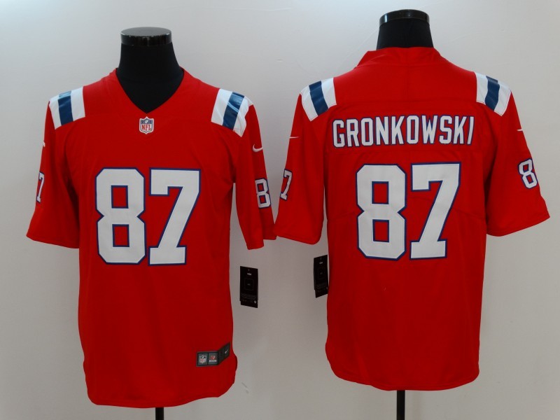 Men's  England Patriots #87 Rob Gronkowski Red 2017 Vapor Untouchable Limited Stitched Jersey