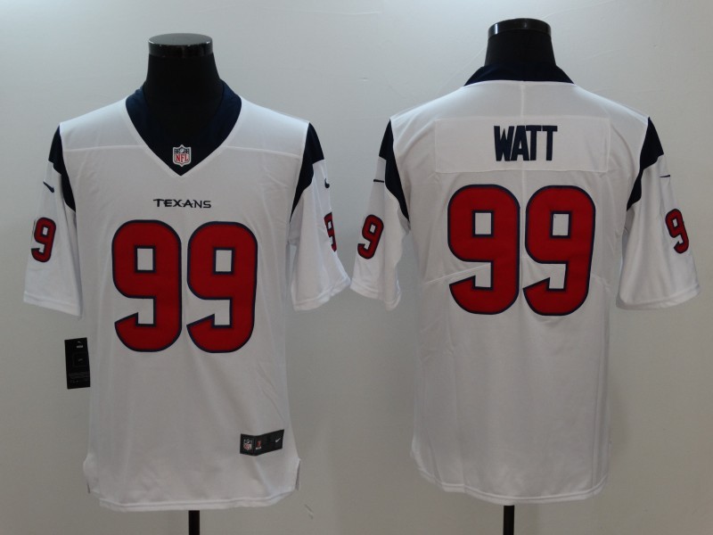 Men's  Houston Texans 99 J.J Watt White 2017 Vapor Untouchable Limited Stitched Jersey