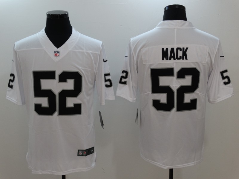 Men's  Oakland Raiders #52 Khalil Mack White 2017 Vapor Untouchable Limited Stitched Jersey