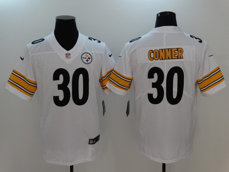 Men's  Pittsburgh Steelers #30 James Conner White 2017 Vapor Untouchable Limited Stitched Jersey