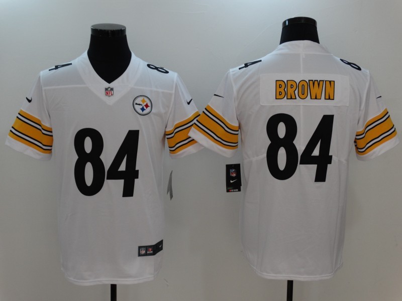 Men's  Pittsburgh Steelers #84 Antonio Brown White 2017 Vapor Untouchable Limited Stitched Jersey
