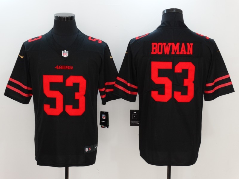 Men's  San Francisco 49ers #53 NaVorro Bowman Black 2017 Vapor Untouchable Limited Stitched Jersey