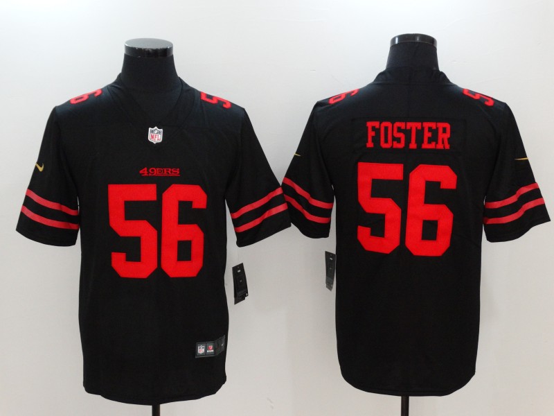Men's  San Francisco 49ers #56 Arian Foster Black 2017 Vapor Untouchable Limited Stitched Jersey