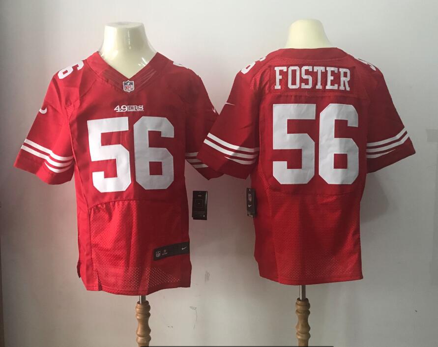 Men's  San Francisco 49ers #56 Reuben Foster Elite Red Team Color NFL Jersey
