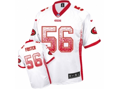Men's  San Francisco 49ers #56 Reuben Foster Elite White Drift Fashion NFL Jersey