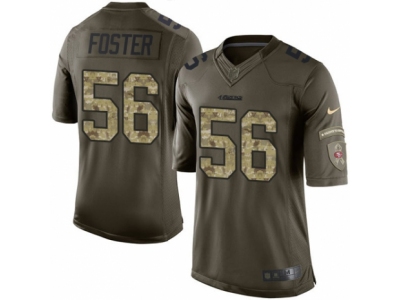 Men's  San Francisco 49ers #56 Reuben Foster Limited Green Salute to Service NFL Jersey