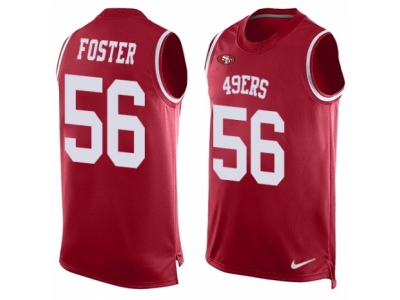 Men's  San Francisco 49ers #56 Reuben Foster Limited Red Player Name & Number Tank Top NFL Jersey
