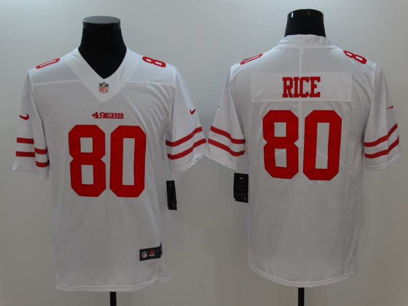 Men's  San Francisco 49ers #80 Jerry Rice White 2017 Vapor Untouchable Limited Stitched Jersey