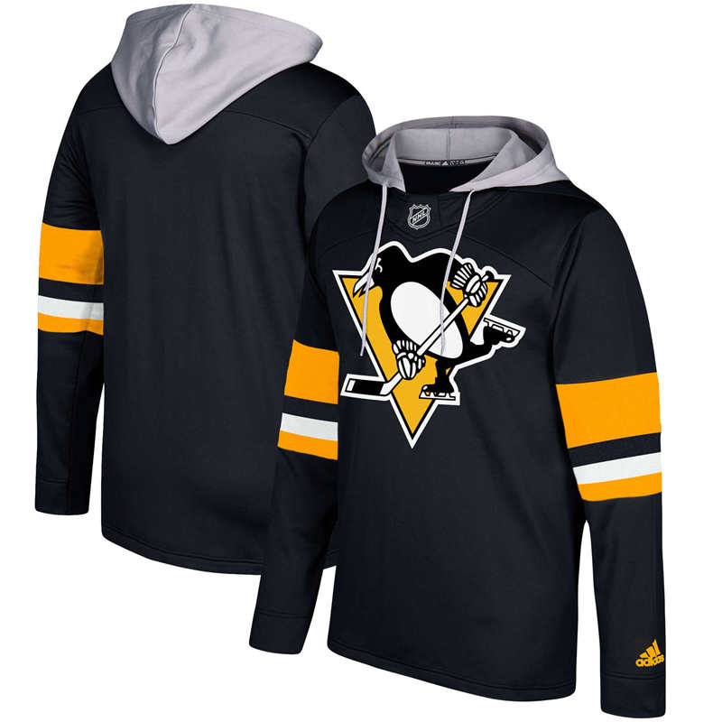 Men's Pittsburgh Penguins  Black Silver Jersey Pullover Hoodie