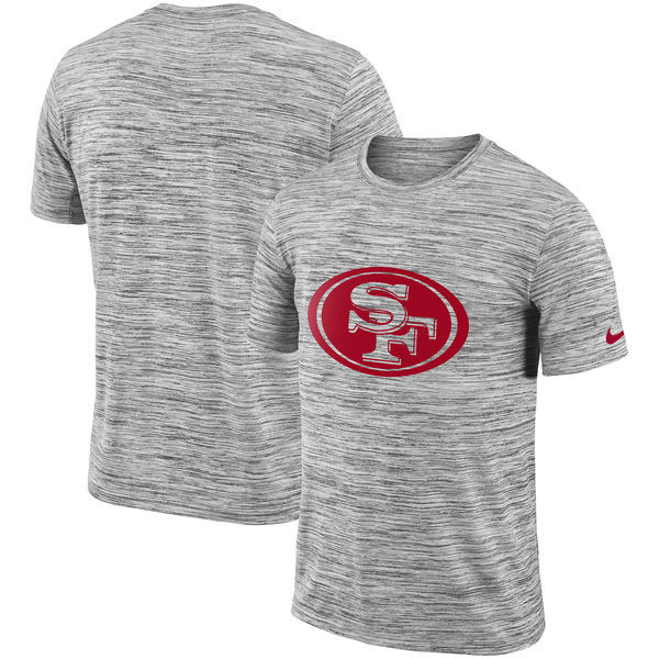 Men's San Francisco 49ers  Heathered Black Sideline Legend Velocity Travel Performance T Shirt