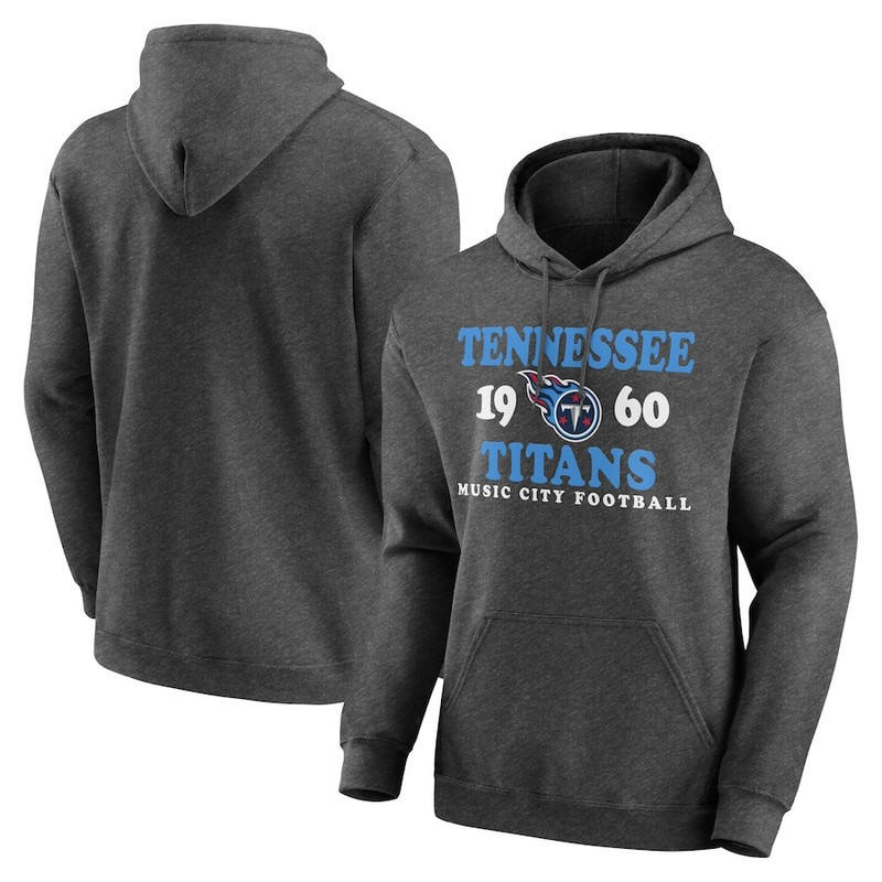 Men's Tennessee Titans Heathered Charcoal Fierce Competitor Pullover Hoodie