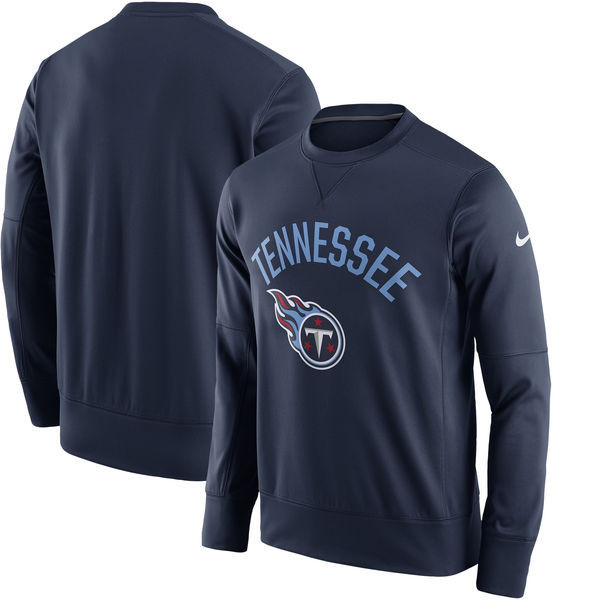 Men's Tennessee Titans  Navy Sideline Circuit Performance Sweatshirt