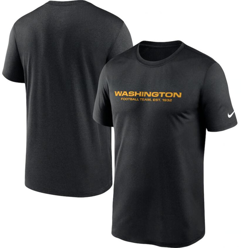 Men's Washington Football Team Nike Black Logo Essential Legend Performance T Shirt