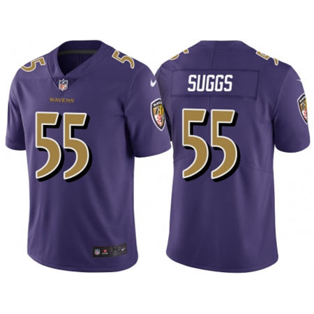 Men Baltimore Ravens 55 Terrell Suggs Purple Color Rush Limited Jersey