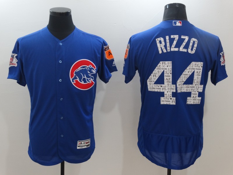 Men Chicago Cubs Anthony Rizzo Majestic Royal 2017 Spring Training Cool Base Player Jersey