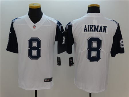 Men Dallas Cowboys 8 Troy Aikman White Color Rush Limited Stitched NFL Jersey