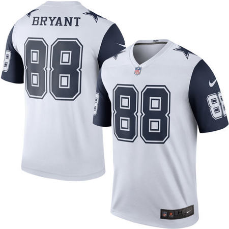 Men Dallas Cowboys 88 Dez Bryant Limited White Rush Stitched NFL Jersey