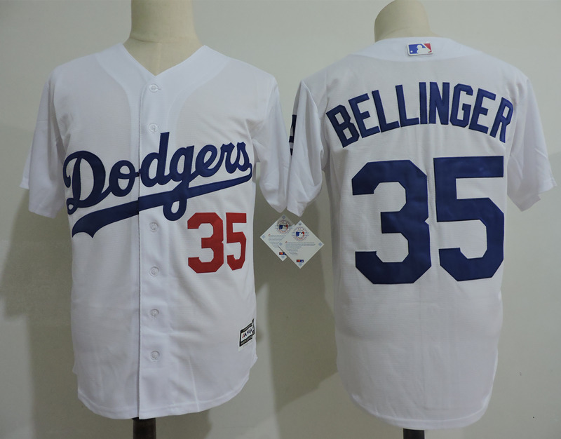 Men Los Angeles Dodgers #35 Cody Bellinger White Home Flex Base Jersey