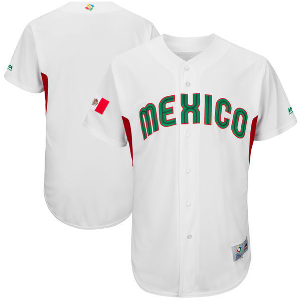 Men Mexico Baseball Blank Majestic White 2017 World Baseball Classic Authentic Team Jersey.jpg