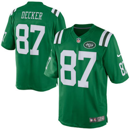 Men New York Jets 87 Eric Decker  Green Color Rush Limited Stitched NFL Jersey