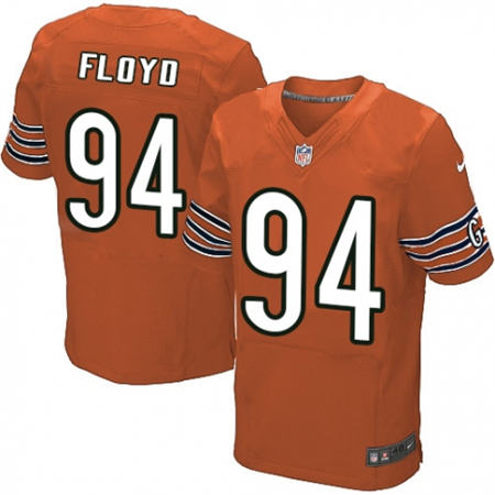 Men  Chicago Bears 94 Leonard Floyd Elite Orange Alternate NFL Jersey