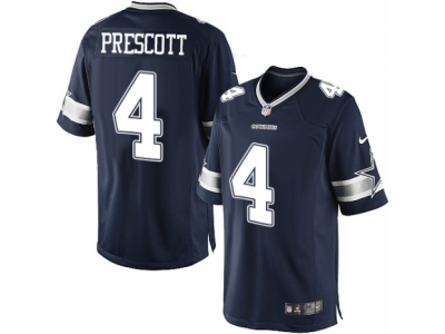 Men  Dallas Cowboys 4 Dak Prescott Limited Navy Blue Team Color NFL Jersey