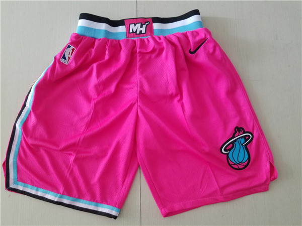 Men Nike Miami Heat Pink NBA Swingman City Edition Shorts