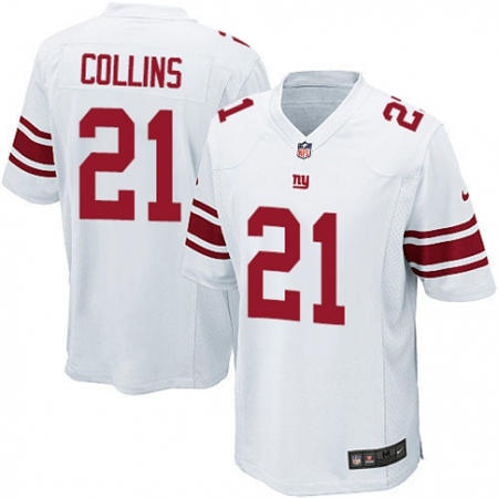 Men  New York Giants 21 Landon Collins White Stitched NFL Jersey