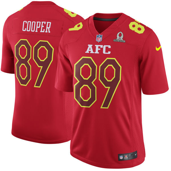 Men  Oakland Raiders 89 Amari Cooper Limited Red 2017 Pro Bowl NFL Jersey