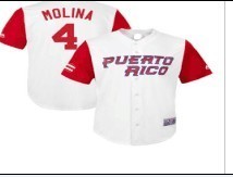 Men Puerto Rico Baseball 4 Yadier Molina Majestic White 2017 World Baseball Classic Jersey
