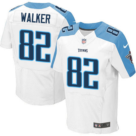 Men Tennessee Titans 82 Delanie Walker  Elite White NFL Jersey