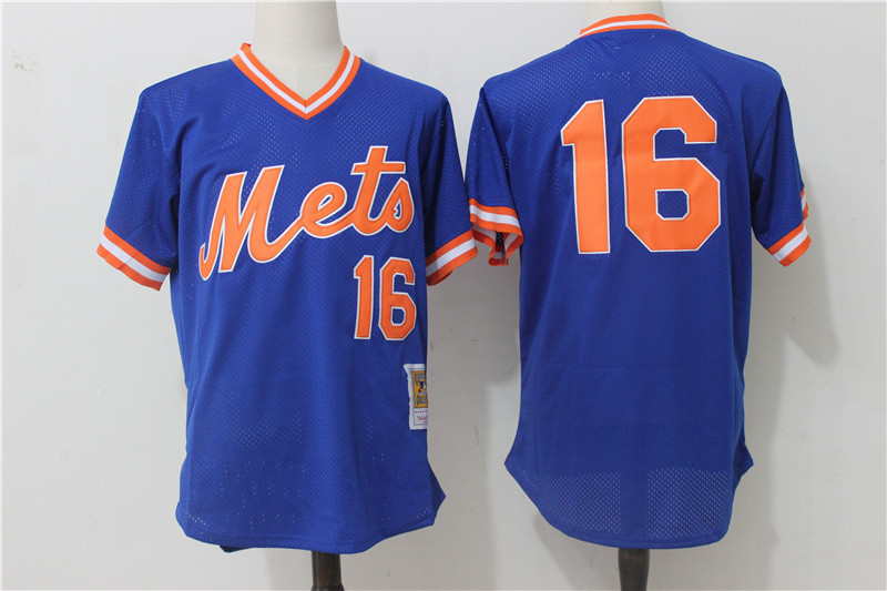 Mets 16 Dwight Gooden Blue Cooperstown Collection Mesh Batting Practice Jersey