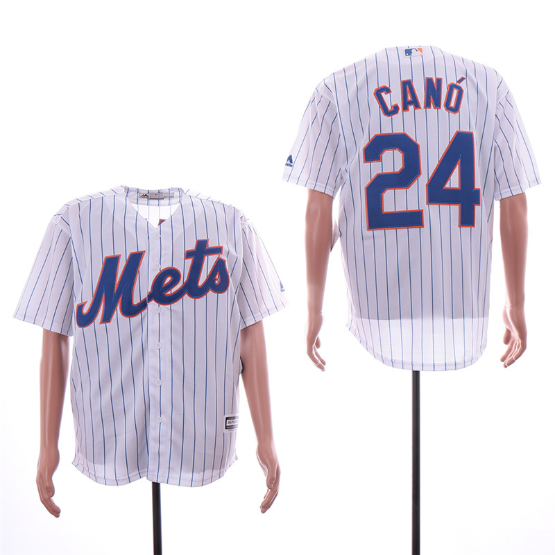 Mets 24 Robinson Cano White Cool Base Jersey
