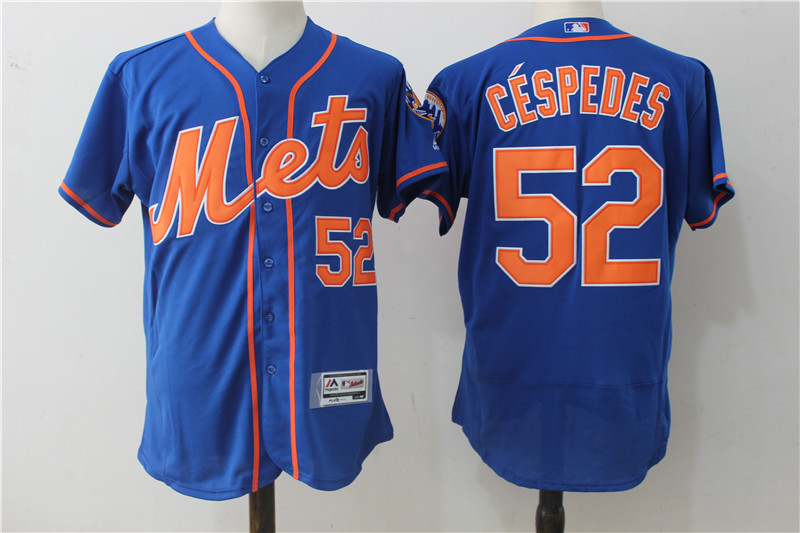 Mets 52 Yoenis Cespedes Blue Alternate Collection Flexbase Jersey