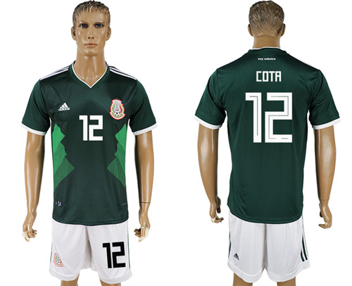 Mexico 12 COTA Home 2018 FIFA World Cup Soccer Jersey