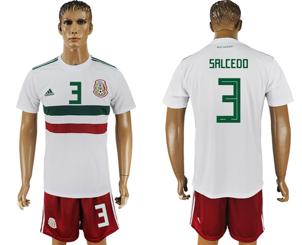 Mexico 3 SALCEDO Away 2018 FIFA World Cup Soccer Jersey