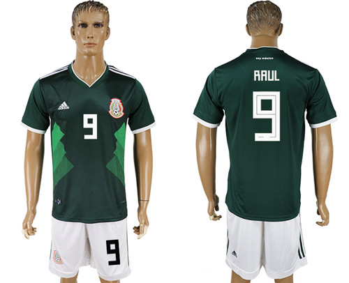 Mexico 9 RAUL Home 2018 FIFA World Cup Soccer Jersey
