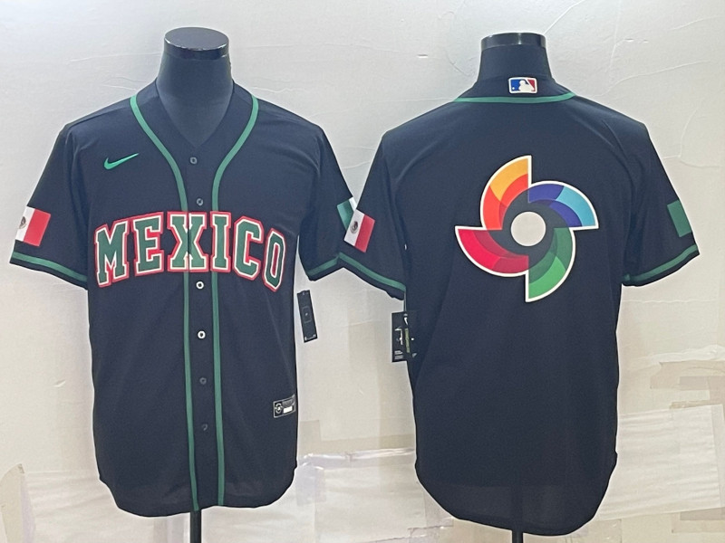 Mexico Blank Black Nike 2023 World Baseball Classic Jerseys
