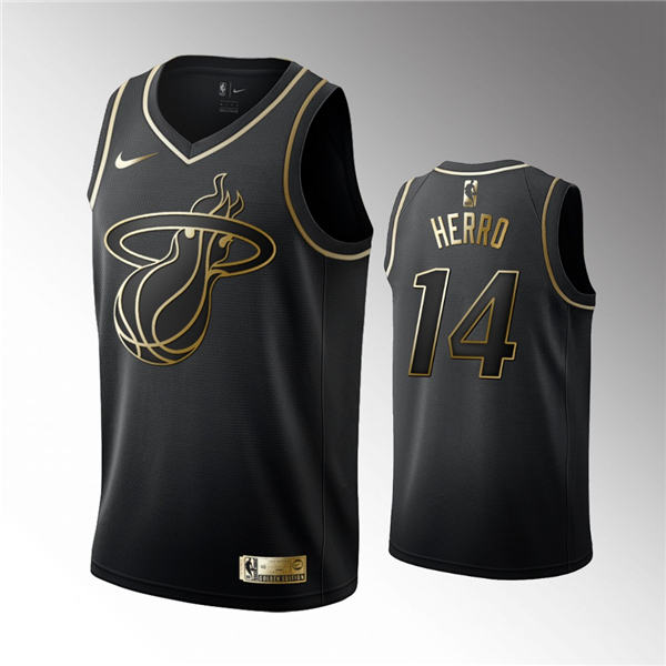 Miami Heat #14 Tyler Herro Black Golden Edition Jersey