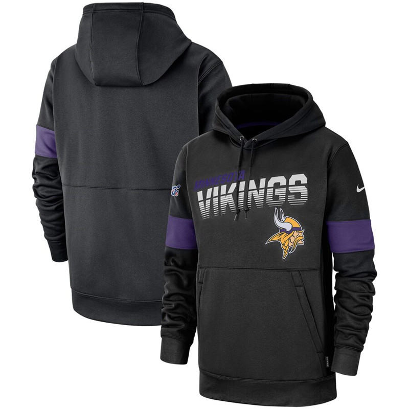 Minnesota Vikings Nike Sideline Team Logo Performance Pullover Hoodie Black