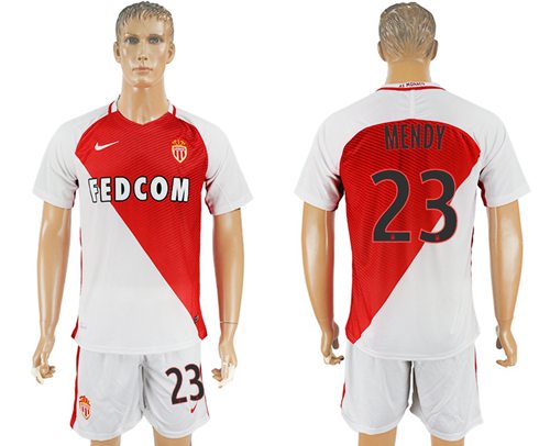Monaco 23 Mendy Home Soccer Club Jersey