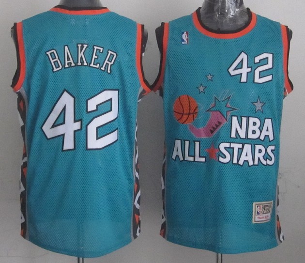 NBA 1996 All Star Game Hardwood Classics Throwback Swingma Milwaukee Bucks 42 Vin Baker Jersey