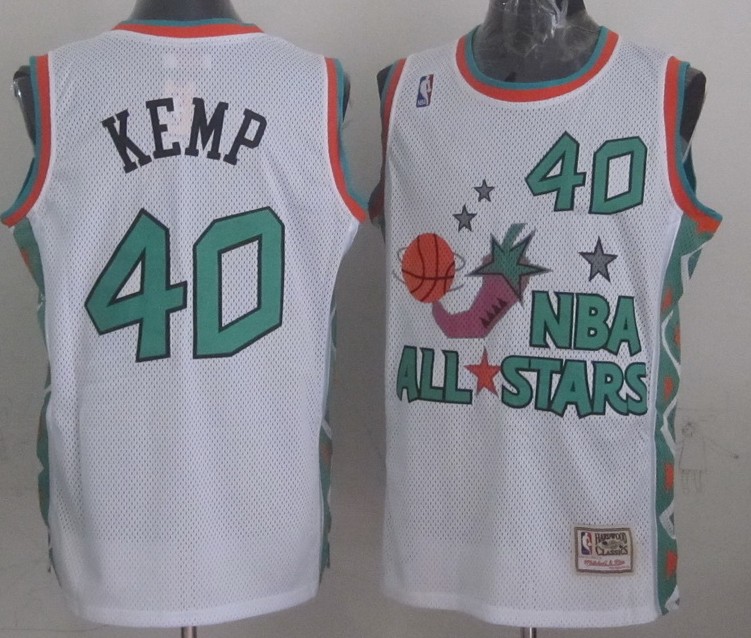NBA 1996 All Star Game Hardwood Classics Throwback Swingman Seattle SuperSonics 40 Shawn Kemp Jersey