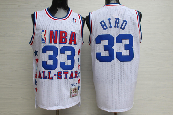 Cheap NBA 33 Larry Bird Soul Throwback White 2003 All Star Jerseys ...