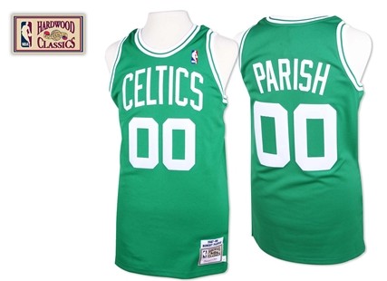NBA Boston Celtics 00 Robert Parish Authentic Throwback Green Jersey