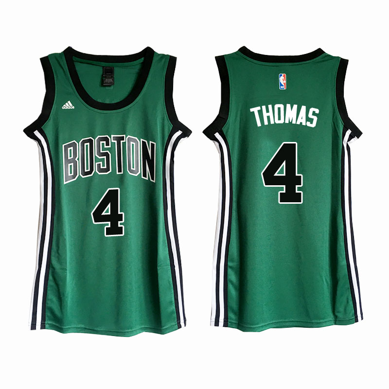 NBA Boston Celtics 4 Isaiah Thoma Green Women Dress Jersey